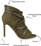 Женские ботильоны Brinley Co. с вырезами, Olive - фото 5