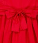 Мини-платье из хлопка и сатина с бантом Il Gufo, красный - фото 3