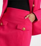 Мини-юбка из натуральной шерсти Balmain, розовый - фото 4