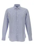 Рубашка в полоску на пуговицах Marchesani, синий - фото
