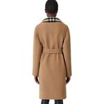 Пальто женское Burberry с клетчатой подкладкой, хаки - фото 3