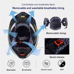 Шлем модуляр GUENZO с микрофоном, красный / черный / серый - фото 7