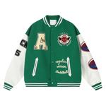 A chock Бейсбольная куртка унисекс, Зеленый - фото 12