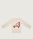 Лонгслив regular fit Guess, бежевый - фото