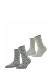 Носки Esprit Flower Lines 2-Pack, Sortiment/Dark Grey - фото