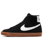 Кроссовки blazer mid '77 suede 'black gum' Nike, черный - фото