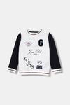 Детская хлопковая толстовка Guess, белый - фото