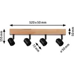 Потолочный светильник Arvid E27 1 шт. E27 Paulmann, черный - фото 6