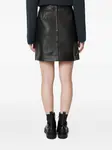 Кожаная юбка мини Marc O'Polo, черный - фото 3