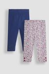 2 пары леггинсов Jojo Maman Bébé, фиолетовый - фото