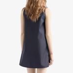 Платье мини Prada Re nylon с контрастной молнией, синий - фото 3