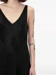 Шелковое платье миди без рукавов JW ANDERSON, черный - фото 5