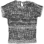 Футболка с элементами кружева Acne Studios, черный - фото