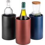 Двухстенный охладитель для вина и шампанского , из нержавеющей стали, высота 20 см Aps, синий - фото 4