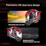 Шлем CYYFULE-888 Motorcycle Bluetooth, черный / белый - фото 3