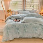 LUOLAI HOME Комплект постельного белья, 180 см, 4 предмета, синий - фото 3