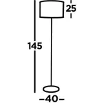 Торшер Fishnet 2LT Floor Lamp E27 1 шт. Searchlight, черный - фото 2