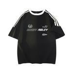 Футболка унисекс BOBBY ABLEY, черная в полоску - фото