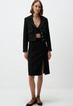 Юбка А-силуэта REGULAR WAIST CUT PATTERNED MIDI WITH SLITS Jimmy Key, черный - фото 3