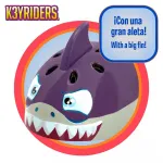 Шлем K3yriders 3D Shark junior, фиолетовый - фото 4