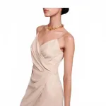 Мини-платье с драпировкой бежевого цвета Maje - фото 2