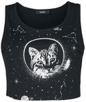 Топ Banned Alternative Space Kitty Cropped Top, черный - фото