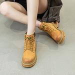 Женские ботинки Martin Boot Желтый ACEMICKY, Землянисто-желтые утепленные на подкладке из флиса с эффектом увеличения роста - фото 8