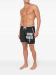 Moschino плавки-шорты с логотипом, черный - фото 3