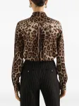 Рубашка с леопардовым принтом Dolce & Gabbana, коричневый - фото 3