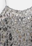 Платье PULL&BEAR SEQUINNED STRAPPY-SHORT, Silver-Coloured - фото 9