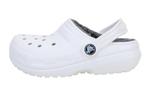 Детские тапочки Crocs Classic на подкладке для детей, White/Gray - фото
