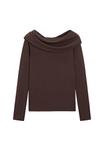 Джемпер Massimo Dutti OFF-THE-SHOULDER SWEATER, Mottled Dark Red - фото 5