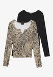 Топ Even&Odd 2 PACK, Black & Leopard Aop/Black - фото 4