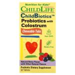 ChildLife Probiotics With Colostrum Mixed Berry Flavor 90 Chewable Tablets - фото