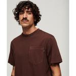 Футболка Superdry Contrast Stitch Pocket, коричневый - фото 4