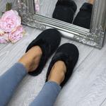 Тапочки на плоском каблуке AJVANI, черный - фото 5