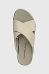 Кожаные шлепанцы FLATFORM CROSS MG UC Calvin Klein Jeans, бежевый - фото 4