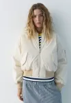 Бомбер label Pull&Bear, Beige - фото