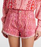 Джинсовые шорты с принтом Etro, розовый - фото 4