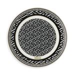 Фирменная тарелка для хлеба и масла Versace La Greca, черный - фото
