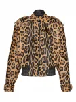 Бомбер с леопардовым принтом BALMAIN, нейтральный - фото