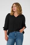 Блуза KAFFE CURVE Kiv, черный - фото 2