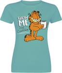 Футболка Garfield Show Me The Coffee, бирюзовый - фото