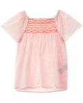 Топ с вышивкой BONPOINT, розовый - фото