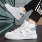 Кроссовки для скейтбординга унисекс высокие серо-голубые WARRIOR белые темно-синие светло-голубые - фото 5