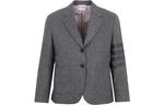 Куртка 4 Bar Stripe Single breasted Blazer THOM BROWNE, темно-серый - фото 3