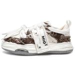 MIO Унисекс скейтборд кроссовки мидтоп серо-белые, цвет White - фото 9