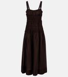 Смок-платье миди Tory Burch, Deep Chocolate - фото