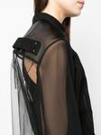 Rick Owens полупрозрачная рубашка, черный - фото 5
