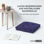 Подушка Homescapes темно-синий, 40/40/8 см - фото 2